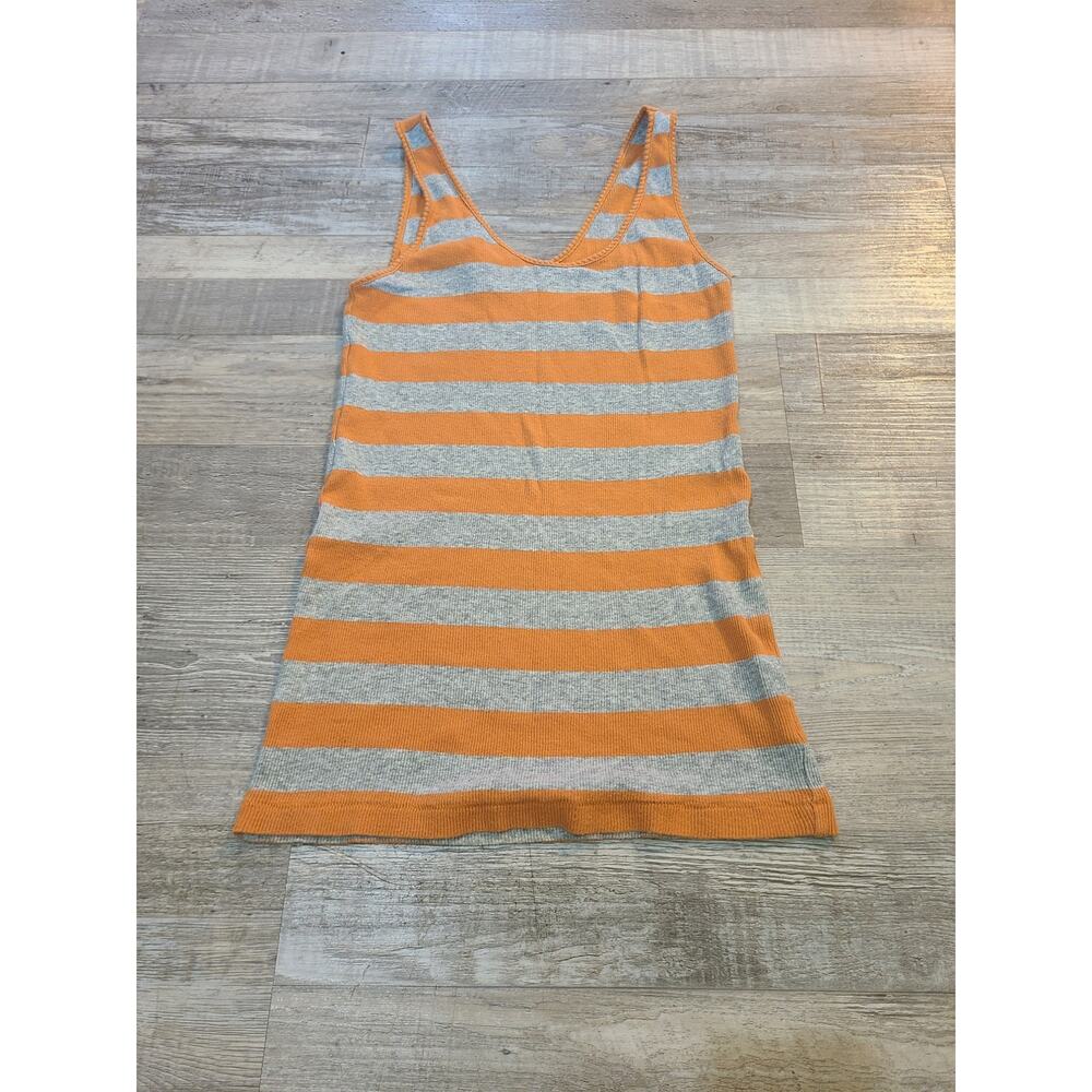 Arizona jeans co. medium women's orange and gray tank top